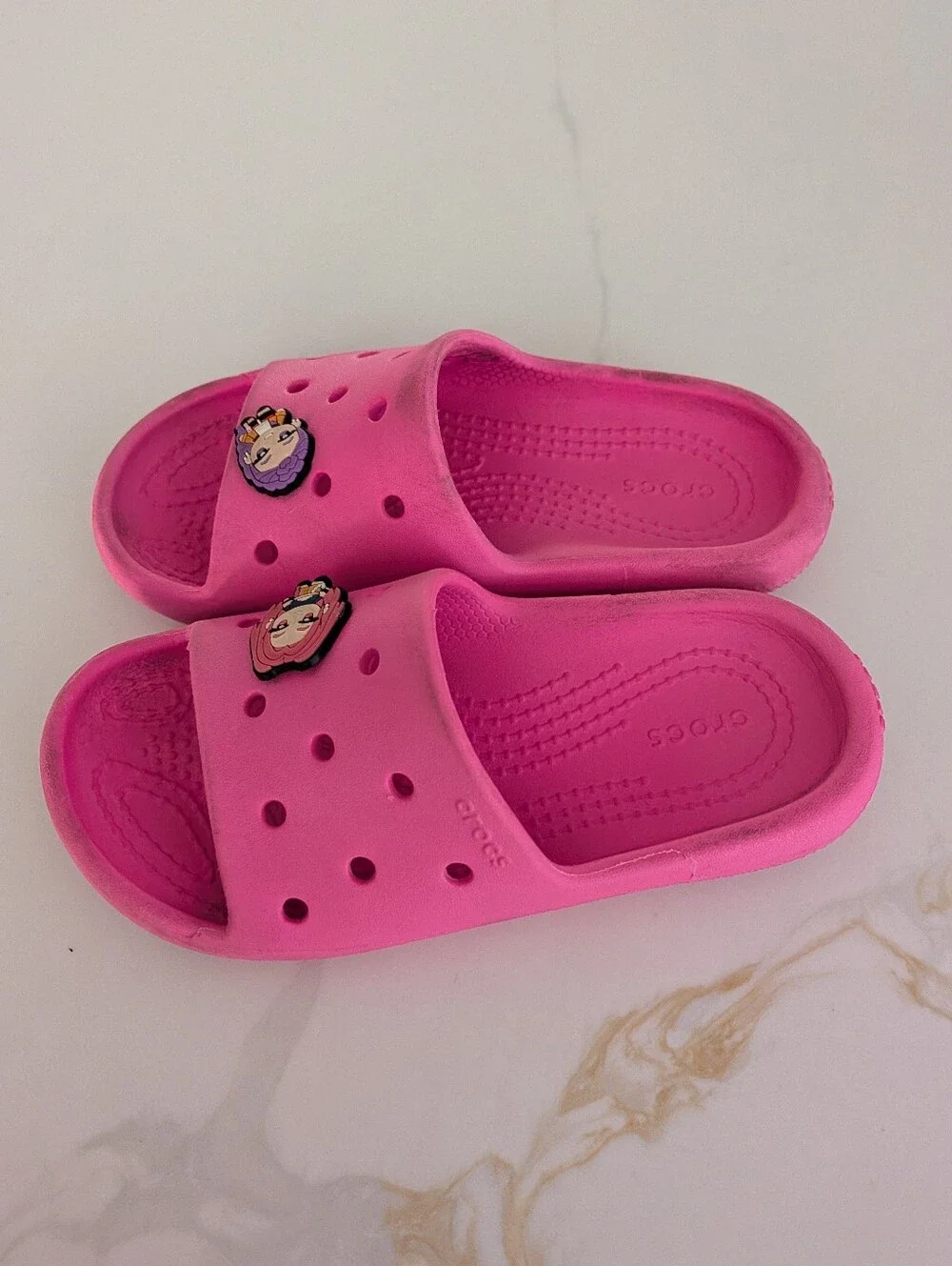 Crocs Kids Size 11 Pink Slip-On Sandals